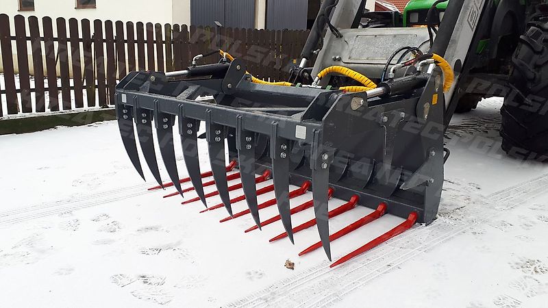 KREATEC Krokodil / Dungzange für Teleskoplader, Zinken aus Hardox und von FSDT Frankreich