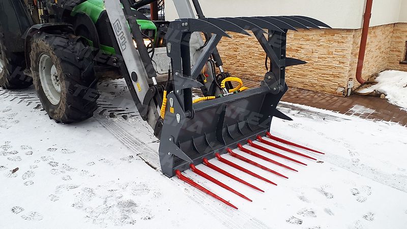 KREATEC Krokodil / Dungzange für Teleskoplader, Zinken aus Hardox und von FSDT Frankreich