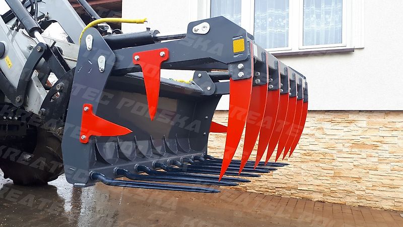 KREATEC Krokodil / Dungzange für Teleskoplader, Zinken aus Hardox und von FSDT Frankreich