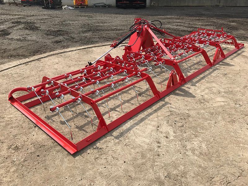 JAR-MET 6m 10mm Zinken Hydraulisch Klappbar Wiesenstriegel