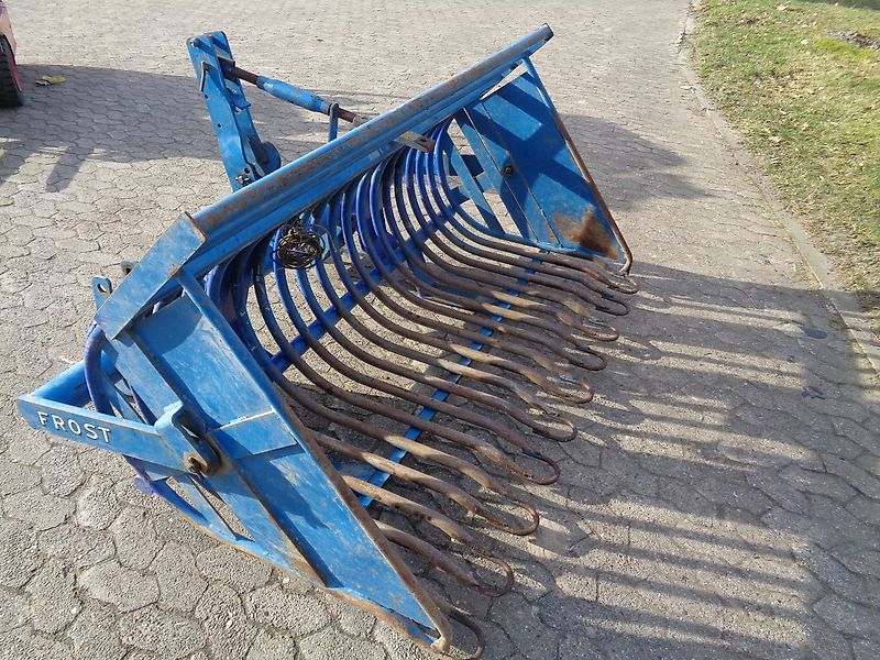 Frost Rübengabel 190cm Arbeitsbreite mit 3Punktanbaubock passend für Schlepperanbau Rübengabel Rübenforke Steinforke Feuerholzgabel Steinforke