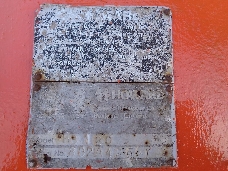 Howard Howard Bodenfräse HB 120 mit 315cm Arbeitsbreite 72 Messer 100% Model Bodenfräse mit Seitlichen Stützrädern