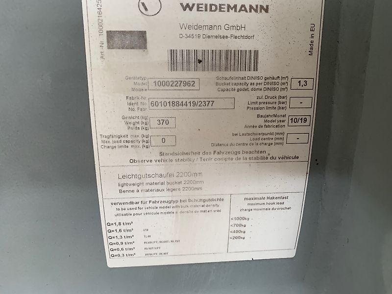 Weidemann Leichtgutschaufel