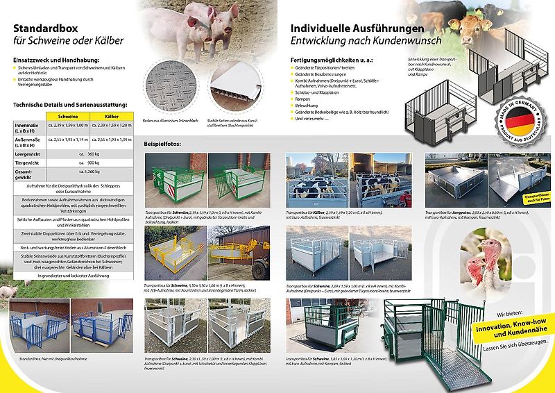 J. Gerdemann GmbH & Co. KG Transportbox Schweine/Kälber, Tiertransport, Schweinetransport, Kälbertransport