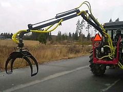 FHM Forstkran, Rückekran, Kran mit Rotator für Dreipunkt, Teleskop, 3,8m, 300Kg