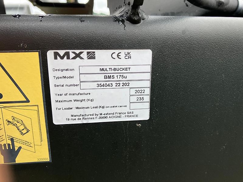 MX Multiserviceschaufel BMS 175 U