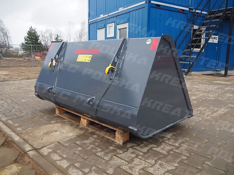 KREATEC Schaufel L, 1,2 bis 3,0 m, Frontlader und Teleskoplader, mit Hardox 500 Schurfleiste