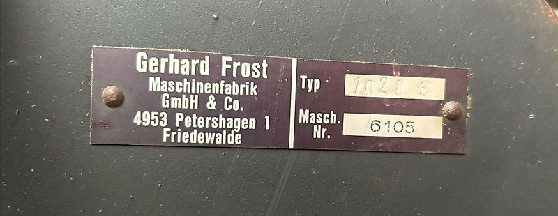 Frost Frontlader Konsolen **Kundenauftrag**